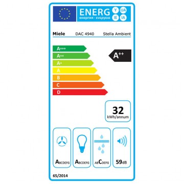 Miele DAC 4940 Ελεύθερος Απορροφητήρας 88cm Μαύρος Miele DAC 4940 Ελεύθερος Απορροφητήρας 88cm Μαύρος